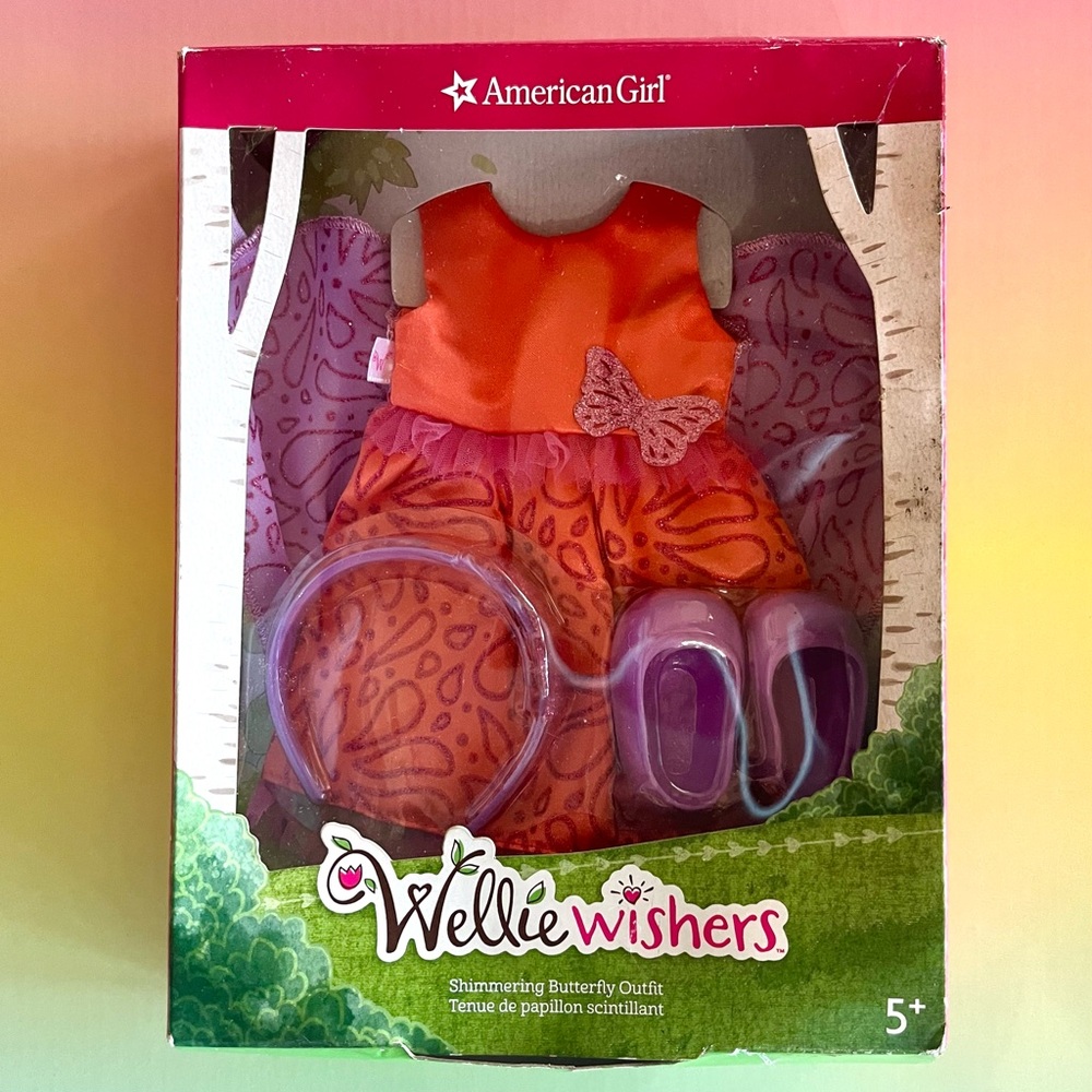 American Girl Wellie Wishers Shimmering Butterfly Outfit for 14” Dolls NIB